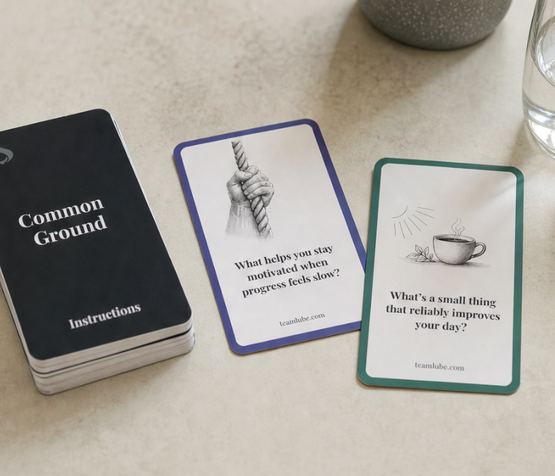 Common Ground – Team building cards for workshops, offsites & team events